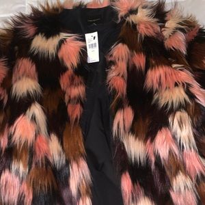Multi Color Faux Fur Jacket